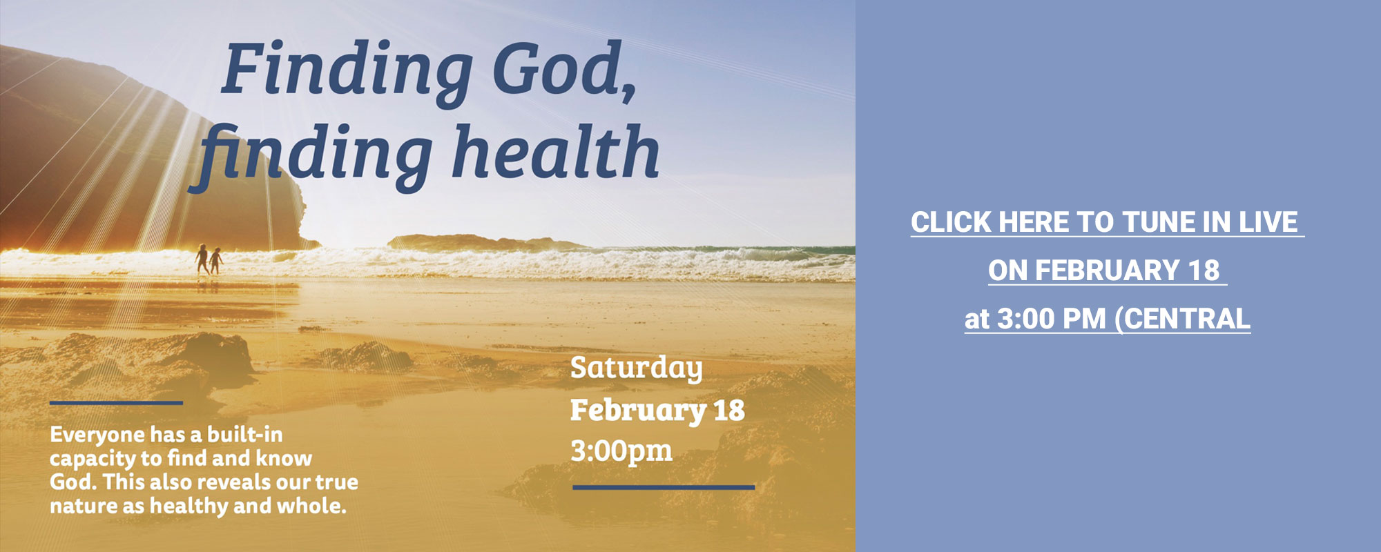 Finding God, Finding Health, by Michelle Nanouche, CSB